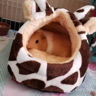 картинка 1 прикреплена к отзыву Cozy Habitat Nesting Bed For Small Animals - Perfect For Guinea Pigs, Hamsters, Hedgehogs, Rats, And Chinchillas - Soft Snuggle Sack With Removable Washable Mat - Brown от Jason Fanney