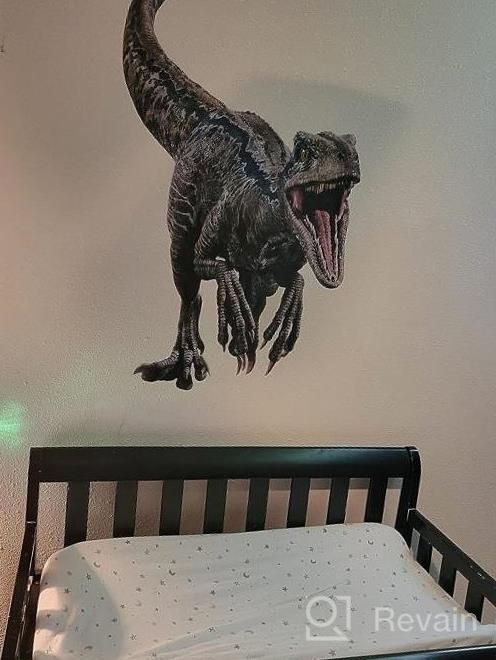 img 1 attached to RoomMates RMK3799GM Velociraptor Giant Peel And Stick Wall Decals For Jurassic World Fallen Kingdom-Themed Rooms review by Cory Mosley