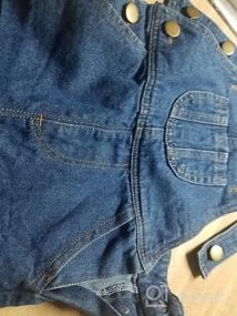 img 5 attached to Adorable KIDSCOOL SPACE Baby Boy Girl Jean Overalls: Trendy Toddler Ripped Denim Workwear