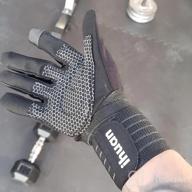img 1 attached to Ihuan Workout Gloves For Men Full-Finger: Weight Lifting Gloves For Men, Gym Lifting Gloves Full Hand Gloves For Weightlifting, Deadlift review by Reggie Hobbs