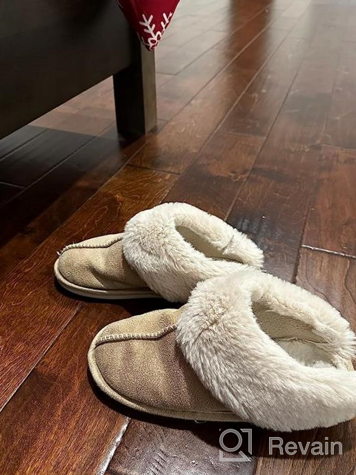 img 1 attached to Stay Cozy All Winter With WATMAID Women'S Memory Foam Fluffy House Slippers review by Alex Tellekson