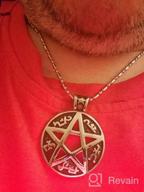 img 1 attached to Stainless Steel Pendant Necklace with Supernatural Devils 🔮 Trap Symbol and Sigil - Pentagram Anti Possession by HZMAN review by Cody Siger