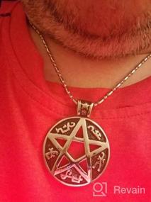 img 8 attached to Stainless Steel Pendant Necklace with Supernatural Devils 🔮 Trap Symbol and Sigil - Pentagram Anti Possession by HZMAN