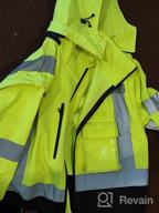 img 1 attached to SHORFUNE High Visibility Safety Jacket With Detachable Reflective Panels, Waterproof And Windproof For Maximum Visibility review by Robert Capers
