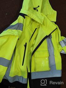 img 6 attached to SHORFUNE High Visibility Safety Jacket With Detachable Reflective Panels, Waterproof And Windproof For Maximum Visibility