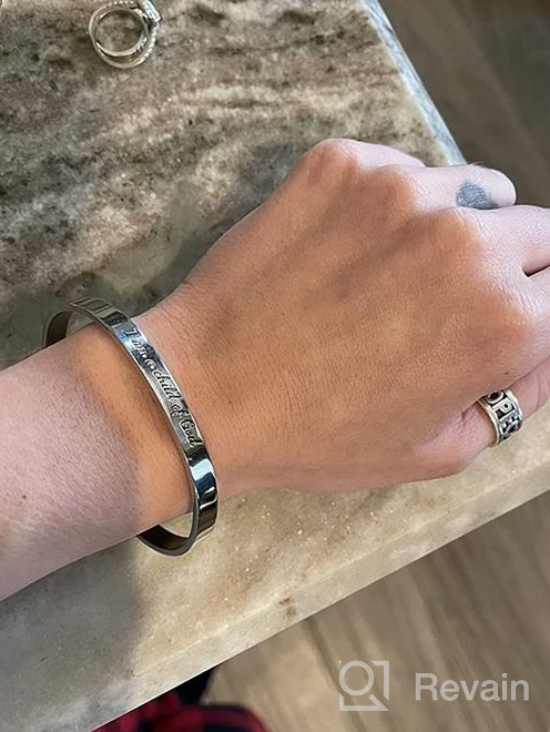 img 1 attached to 💕 Stainless Steel Bracelet: Christmas Birthday Gift for Her Daughter Sister Girlfriend Best Friend Granddaughter Niece - Inspirational Motivational Encouragement Jewelry review by Anita Simnioniw