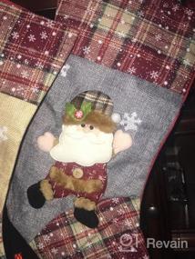 img 7 attached to Toyvian Christmas Stocking,Big Xmas Stockings Decoration,18.7" Santa Snowman Reindeer Stocking Christmas Decorations And Party Accessory Set Of 3