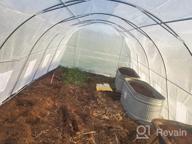 img 1 attached to Portable 26' X 10' X 7' Greenhouse With Walk-In Tunnel Design For Large Gardening Plants, Hot House And Plant Tent In White By YOLENY review by Steve Chomos