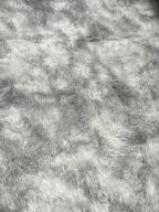 img 1 attached to Black Soft Shag Faux Fur 3X5 Area Rug Non-Slip Plush Fluffy Comfy Rugs For Bedroom Living Room Babys Care Crawling Carpet review by Roy Boone