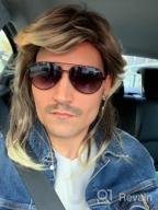 img 1 attached to 80S Costume Accessory: ALLAURA Blonde Mullet Wig For Men review by Daniel Pierce