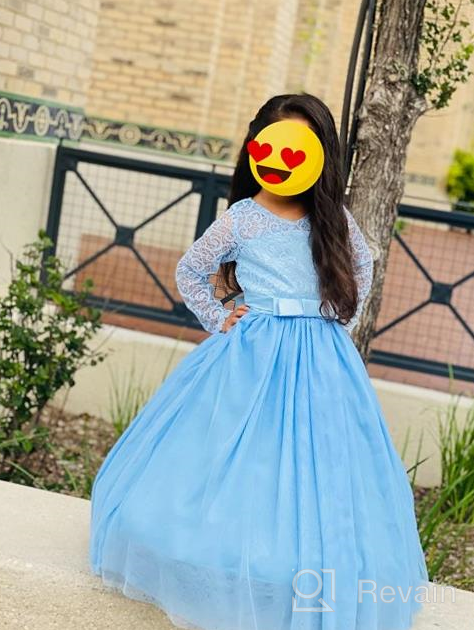 img 1 attached to Lace Princess Flower Girl Dress For Weddings, Bridesmaids, Pageants, Parties, And Proms - Puffy Tulle Ball Gown For Kids review by Lauren Yazzie