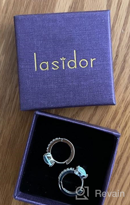 img 1 attached to 👂 Lasidor Womens Small Hoop Earrings: Stylish Opal Gold Hoops for Sensitive Ears review by Lisa Watson