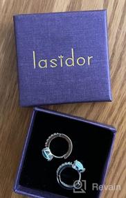 img 5 attached to 👂 Lasidor Womens Small Hoop Earrings: Stylish Opal Gold Hoops for Sensitive Ears