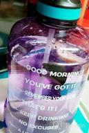 img 1 attached to BuildLife Gallon Motivational Water Bottle Wide Mouth With Straw & Time Marked To Drink More Daily - BPA Free Reusable Gym Sports Outdoor Large 128OZ/73OZ Capacity review by Donald Gore