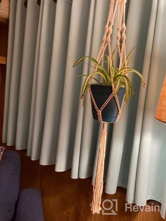 img 1 attached to Add Vibrant Greenery To Your Home With ZOUTOG'S Set Of 4 Handcrafted Macrame Plant Hangers review by Brian Smith
