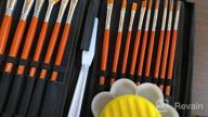 img 1 attached to Complete Acrylic Painting Brush Set - 15 High-Quality Nylon Brushes, Paint Knife, Sponge & Palette In A Portable Case For Beginners & Pros, Ideal For Acrylic Painting review by Jay Mitchell