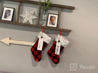 img 1 attached to 12 Pack Of Sattiych Mini Christmas Stockings: 6.3 Inches Red And Black Buffalo Plaid Farmhouse Design With Faux Fur Cuff review by Sangmin Barrett
