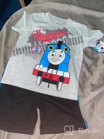 img 4 attached to 🚂 Kids Transport-themed T-Shirt and Breathable Shorts Set for Toddler Boys - Thomas and Friends