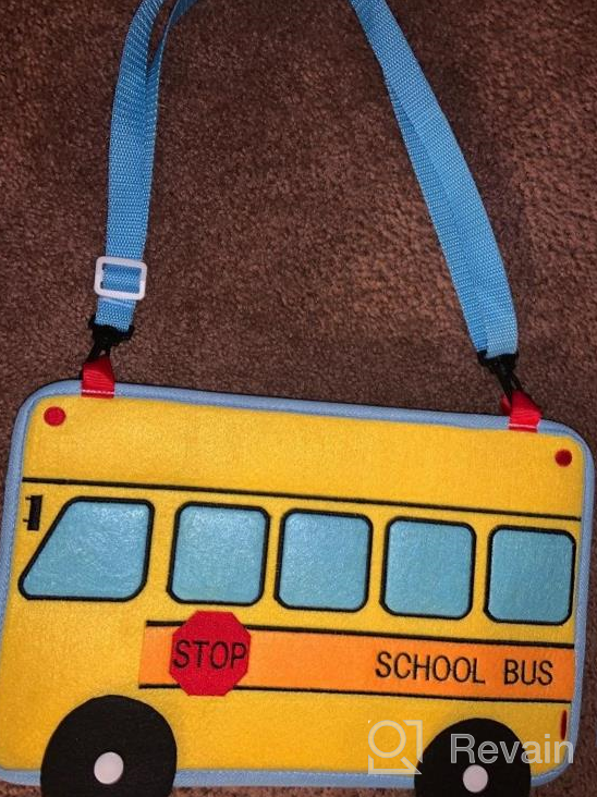img 1 attached to School Bus Busy Board Activity Set For Early Learning And Fine Motor Development - 12 Basic Skills To Learn To Dress And Play, Ideal Sensory Toy For Preschool Kids, Kindergarten And Travel review by Travis Garron
