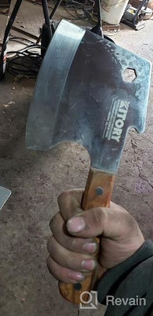 img 1 attached to Heavy-Duty Kitory Bone Cleaver: The Perfect Tool For Cutting Meat And Bones! review by Aaron Allen