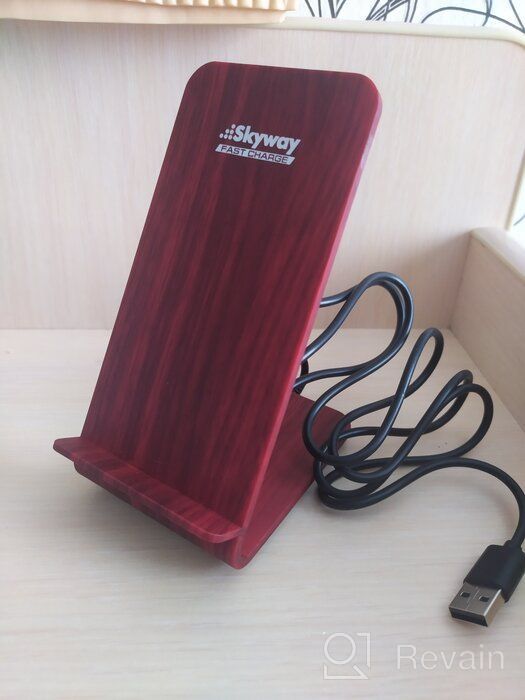 img 2 attached to Skyway Energy Fast wireless charger, dark wood review by Junseo Siu ᠌