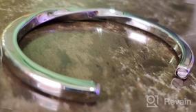 img 8 attached to Genuine Leather Cremation Urn Bracelet - Stainless Steel Bangle Keepsake for Ashes by zeqingjw