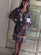 img 1 attached to Women'S Vintage Ethnic Print Tassel Tie Neck Bohemian Tunic Dress review by Rob Bishop