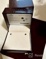 img 1 attached to Exquisite 14K Gold Black Diamond Earrings: Perfect Women's-Girls Gift-Box with Authenticity Cards - 4 mm, 2/3 ct t.w. review by Ginny Fidler