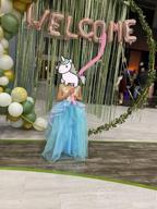 картинка 1 прикреплена к отзыву TTYAOVO Принцесса Платье Для Девочки: Длинное платье из тюля для цветочных девочек в костюме единорога от Amy Anderson