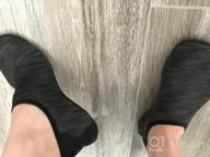 картинка 1 прикреплена к отзыву VIFUUR Унисекс Вязанные носочные тапочки, мягкие домашние тапочки с антискользящей резиновой подошвой для мужчин и женщин, носки для йоги от Juan Russell