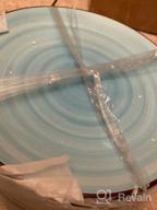 img 1 attached to Set Of 6 KitchenTour Large Ceramic Plates - Dishwasher And Microwave Safe, Perfect For Serving Salads, Desserts, Pizza, Steak And Pasta In Assorted Cool Colors review by Toya Robinson
