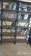 img 1 attached to IRONCK Industrial Bookshelf Double Wide 6-Tier, Open Large Bookcase, Wood And Metal Bookshelves For Home Office, Easy Assembly review by James Bull
