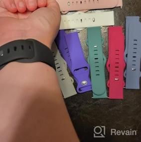 img 5 attached to Мягкие водонепроницаемые силиконовые сменные браслеты для спортивных ремешков для Fitbit Versa 2 / Versa / Versa Lite / Versa SE - 8 упаковок ремешков для женщин и мужчин от EverAct