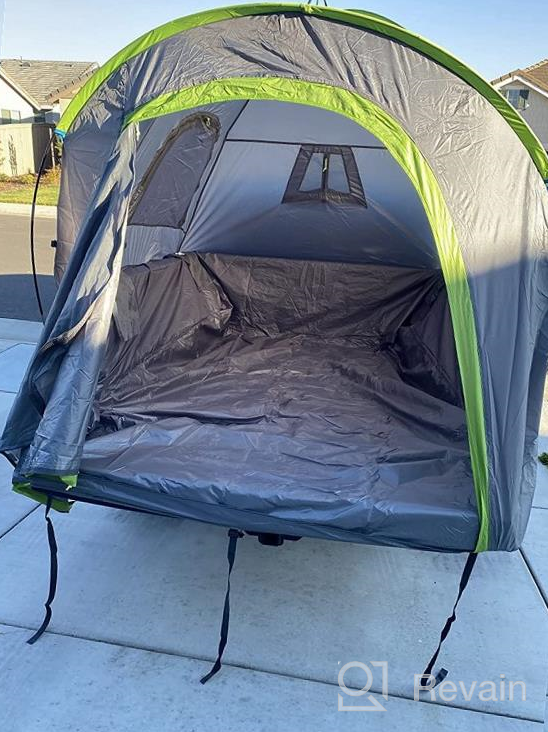 img 1 attached to 🚚 JoyTutus Orange Pickup Truck Tent: Waterproof, Double Layer, Portable for 2 People – Ideal Camping Companion, 5.5'-6' Bed review by Steve Atchley