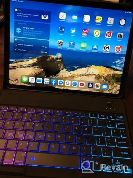 img 1 attached to Inateck iPad Pro 11 Case with Keyboard 2021/2020/2018 - Compatible with 1st, 2nd, and 3rd Generation iPad Pro 11 inch - Backlit Keyboard with Flexible Kickstand - KB02005. review by Stephen Good