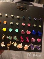 img 1 attached to 52 Pairs of Colorful Cute Stud Earrings - Hypoallergenic Stainless Steel Earrings for Girls and Women by NEWITIN review by Dionne Powers