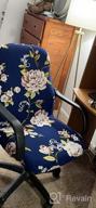 img 1 attached to Floral Office Chair Makeover: WOMACO High Back Chair Cover - Yellow Flower Print, Large review by Jason Cartwright