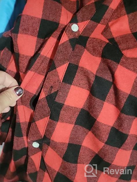 img 1 attached to SANGTREE Men's & Boy's Long Sleeve Flannel Plaid Casual Shirts, Available in Sizes 3 Months to Men's 9XL review by Richard Basque