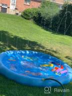 img 1 attached to Fun-Filled Outdoor Playtime With QPAU Splash Pad: The Perfect 68" Sprinkler Pool For Kids, Dogs And Family review by Michael Jameson