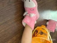 img 1 attached to Girls Unicorn Slippers Warm Plush Comfy Bedroom Bootie Slippers Boots(Toddler/Little Kid) review by Yung Kitamura