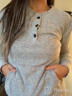 img 1 attached to Women'S Ribbed Henley Shirts W/ Pockets & Button Up - Dellytop review by Doreen Johnson