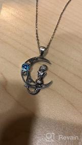 img 5 attached to Sterling Silver Mermaid Necklace with Crescent Moon Pendant - 🧜 Classic Sea Jewelry for Girls, Women, and Daughter - Christmas, Birthday Gifts
