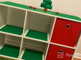 img 5 attached to Large Green Baseplates For Toddlers - 10X10 Inch Compatible With Large Building Blocks (6 Pack)