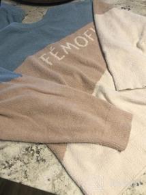 img 7 attached to Femofit Women Fleece Pajamas Set Soft Fuzzy Lounge Sleepwear Long Sleeve Warm - V-Neck, Middle Collar, Round Collar