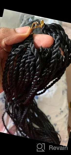 img 1 attached to 18 Inch Senegalese Twist Crochet Hair: 8 Packs Of 35 Stands/Pack For Black Women With Small Crochet Braids, Hot Water Setting, And Natural Ends - Perfect Crochet Braiding Hair For Stunning Looks! review by Blake Giordano