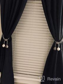 img 5 attached to Enhance Your Window Décor With New 2-Pack Grey Magnetic Curtain Tiebacks