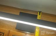 img 1 attached to Matte Black LED Vanity Lighting Fixture - 39.37" Long Wall Mount Sconces Lamps For Bedroom And Washroom With Natural White 4000K Illumination By Joossnwell Modern review by David Lambert