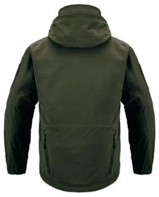 img 4 attached to Suit demi-season on thick fleece tactical military with a hood olive color Shark Skin Softshell olive (size: 4xl)