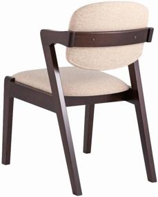 img 4 attached to Set of dining chairs 2 pcs VIVA, solid hevea (espresso), upholstered seat, beige