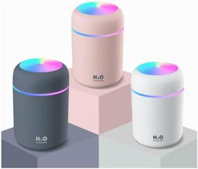 img 2 attached to Goodly Humidifier H2O: Portable LED Air Humidifier, 300 ml, White - The Perfect Solution for Clean, Moisturized Air